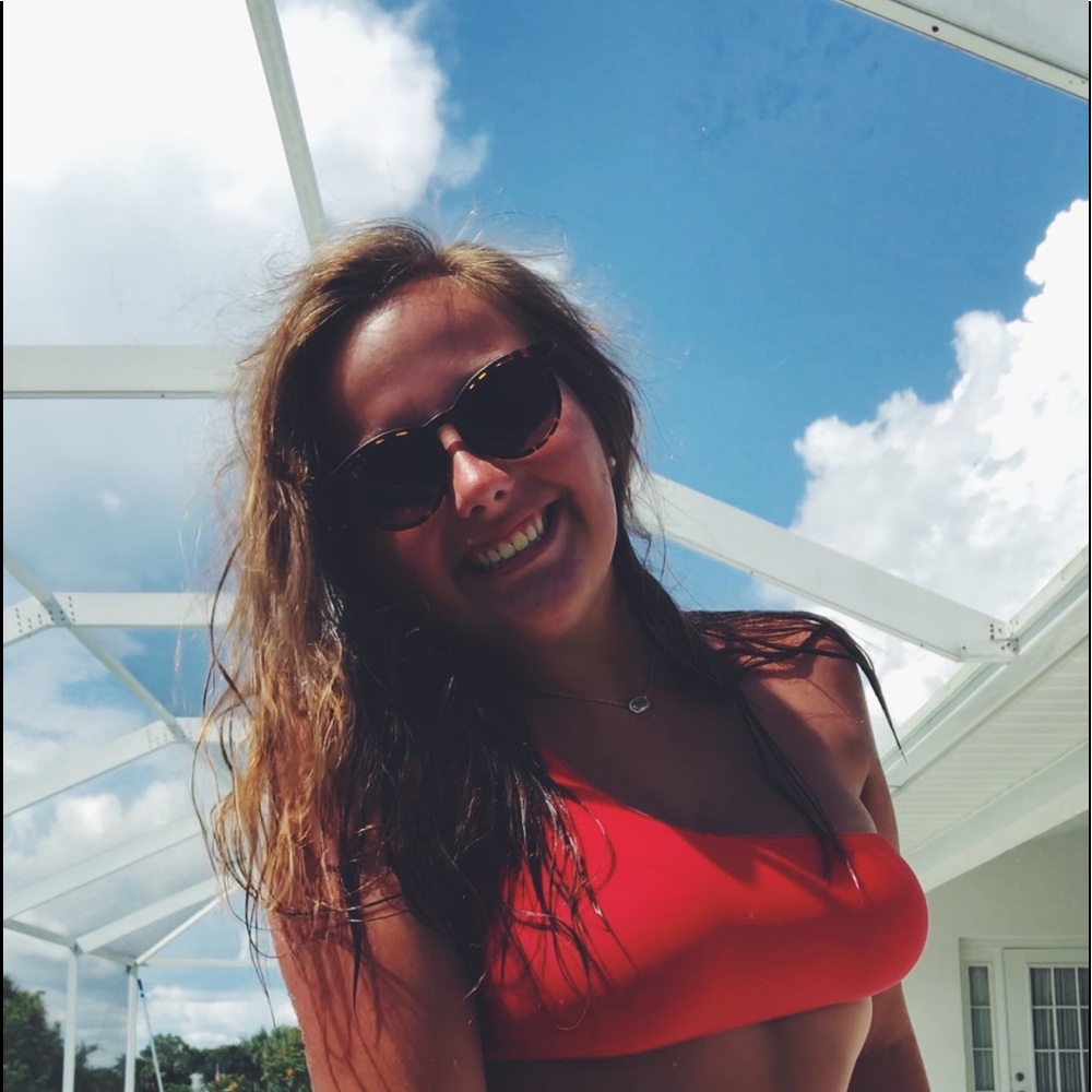red bikini top